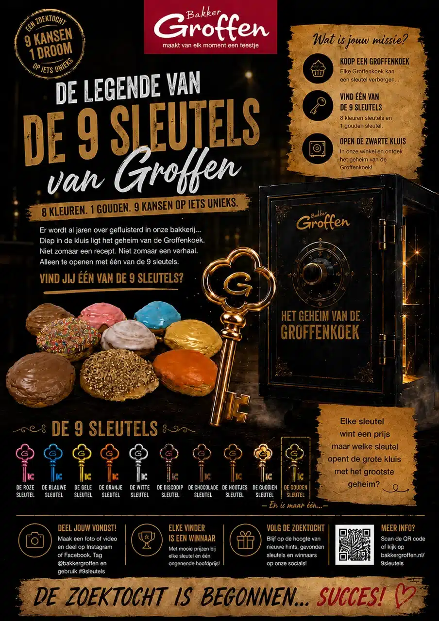 De legende van de 9 sleutels van Groffen — winkelactie
